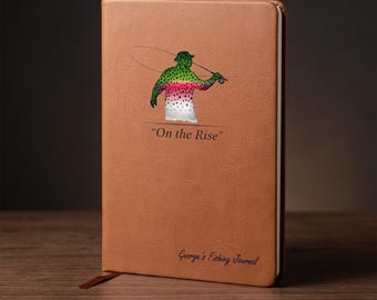 Rainbow Trout Fishing Journal | "On The Rise" Personalized Catch Log