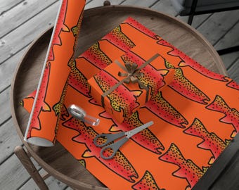 Cutthroat Trout Wrapping Paper Set for All Occasions | Fisherman Gift Wrap