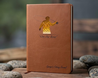 Brown Trout Fishing Journal | "On The Rise" Personalized Catch Log