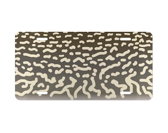 Northern Pike Skin Pattern Vanity Plate | Freshwater Fishing Truck Accessory