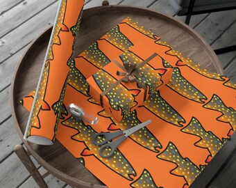 Brook Trout Wrapping Paper Set for All Occasions | Fisherman Gift Wrap