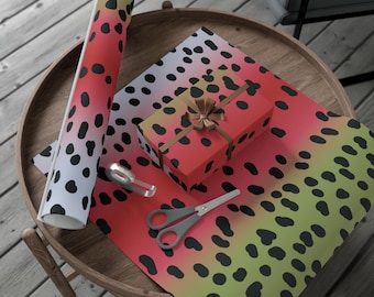 Rainbow Trout Skin Pattern Wrapping Paper Set for All Occasions