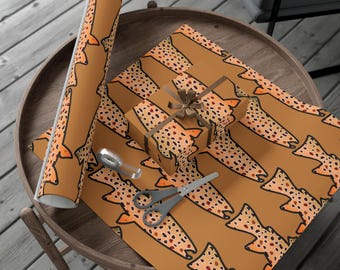 Brown Trout Wrapping Paper Set for All Occasions | Fisherman Gift Wrap