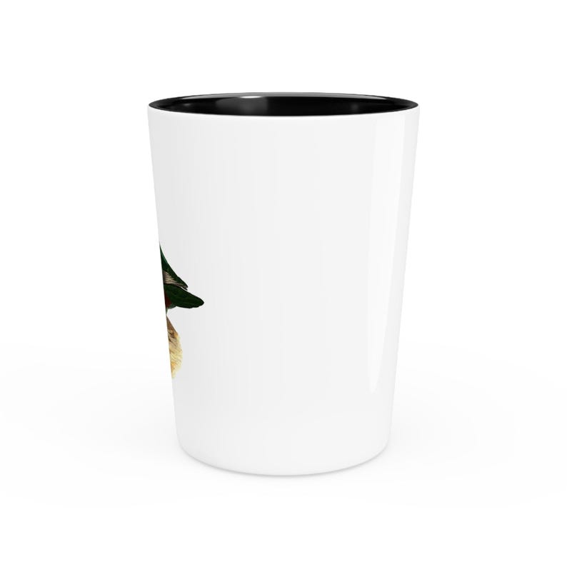 Vaso de chupito de pato de madera Drake / Arte vintage de aves acuáticas imagen 5