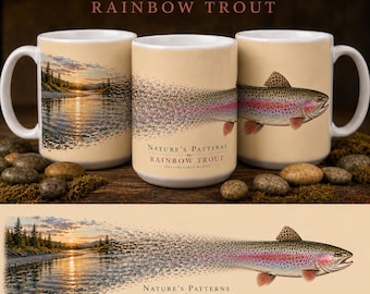 Rainbow Trout Nature's Patterns Wrap Around Mug | Fly Fishing Gift