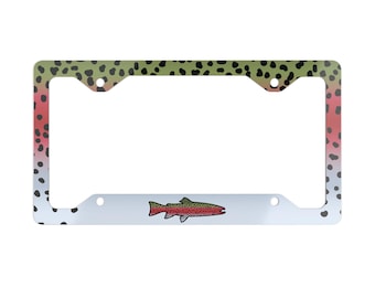 Fishing License Plate Frame, Fisherman Gift, Largemouth Bass