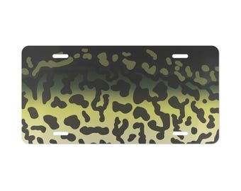 Svart Crappie-hudmönster sminktallrik | Biltillbehör med sötvattensfisk