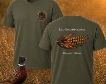 Ring-necked Pheasant Tail Fan Cotton T-Shirt | Game Bird Tee