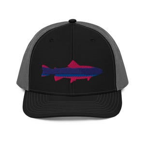Geborduurde Sunrise Trout Snapback Trucker Cap - Hoed voor vliegvissen - Richardson 112 Cap
