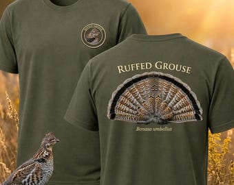 Ruffed Grouse Tail Fan Cotton T-Shirt | Game Bird Tee
