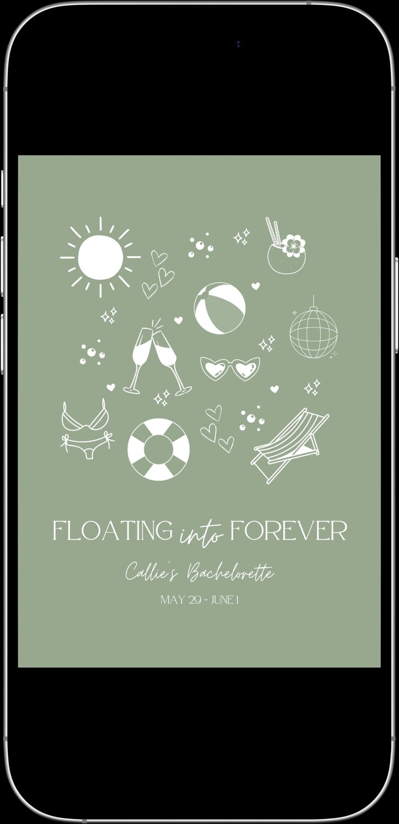 Floating Invite Floating Into Forever Bachelorette Party Invite | Pool Party Theme ...