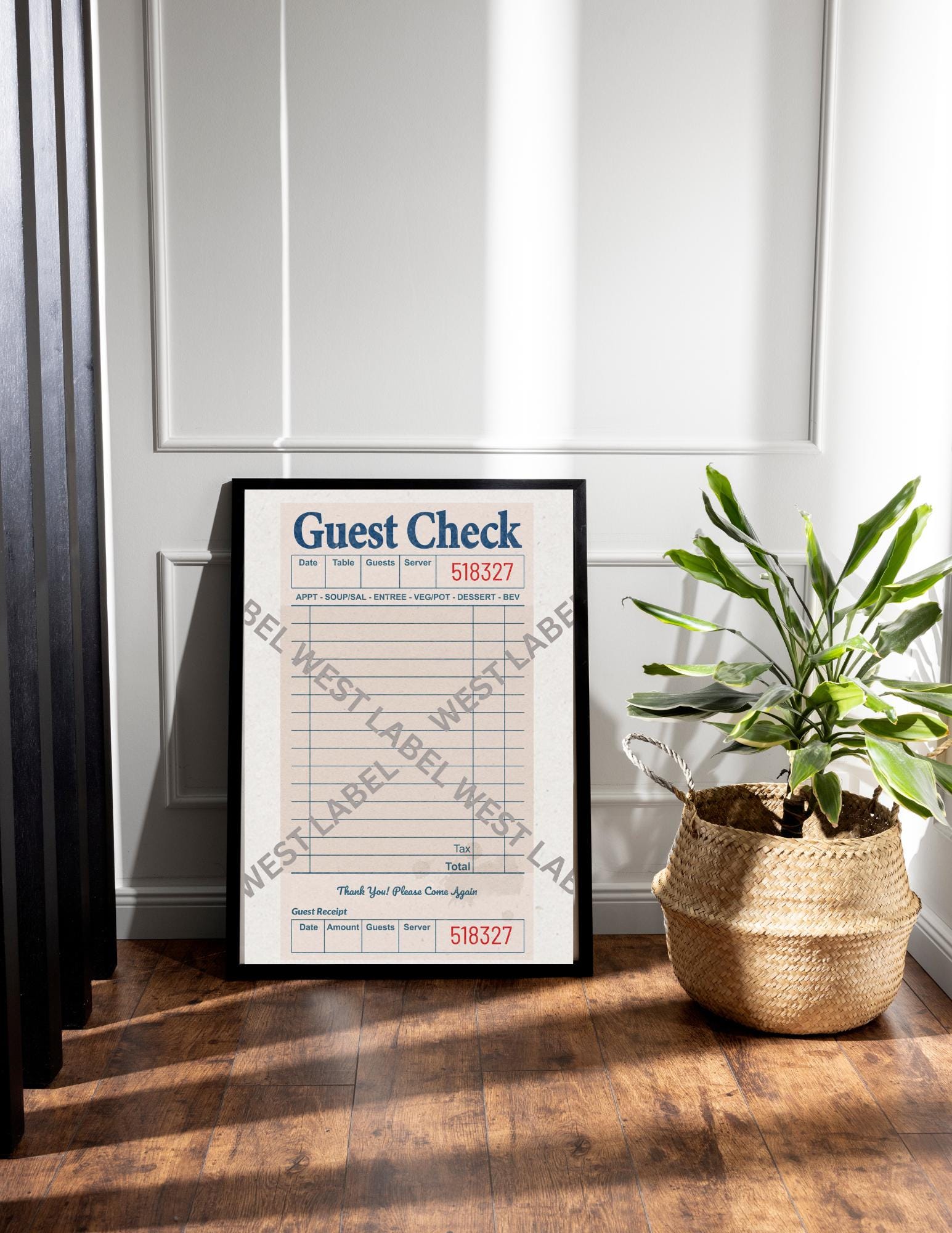 ORIGINAL Guest Check (blank) - Etsy