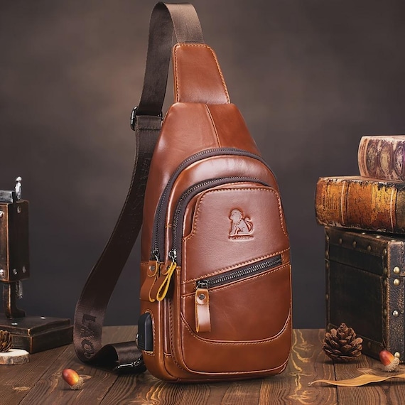Acquista Johnature Borsa Da Petto Da Uomo Morbida Vera Pelle Di Mucca Moda Per Il Tempo Libero Borse A Tracolla Di Grande Capacità Da Esterno Zaino Piccolo Da Donna In Italia A - Foto 9