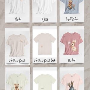 Adult Personalized Everyday Tees .Subtle Whimsical Color Palette, Unisex Jersey Short Sleeve Tees,Casual Shirt,Lightweight Tees . image 1