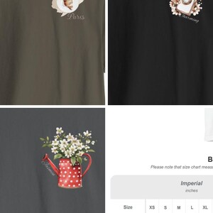 Adult Personalized Everyday Tees .Subtle Whimsical Color Palette, Unisex Jersey Short Sleeve Tees,Casual Shirt,Lightweight Tees . image 9