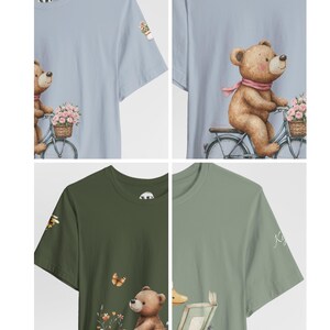 Adult Personalized Everyday Tees .Subtle Whimsical Color Palette, Unisex Jersey Short Sleeve Tees,Casual Shirt,Lightweight Tees . image 7