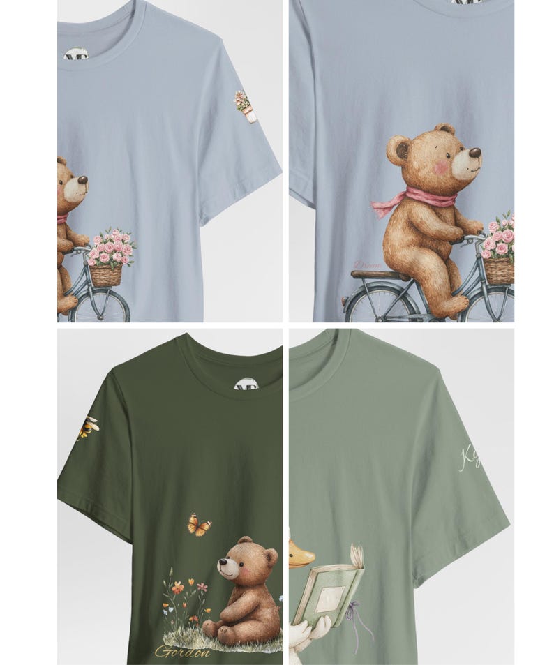 Adult Personalized Everyday Tees .Subtle Whimsical Color Palette, Unisex Jersey Short Sleeve Tees,Casual Shirt,Lightweight Tees . image 7