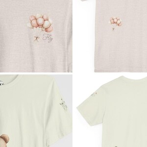 Adult Personalized Everyday Tees .Subtle Whimsical Color Palette, Unisex Jersey Short Sleeve Tees,Casual Shirt,Lightweight Tees . image 5