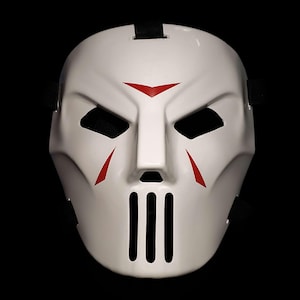 Mask Hockey Casey J. White precut +straps + chevrons. Cosplay Terror  Costume Display slasher horror halloween.