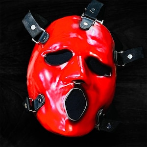 Mask Ghost Brandon J. Red Custon Cosplay  Collectible Terror Prop Costume  slasher  horror mask replica halloween adjustable