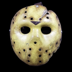 Máscara de hockey de Jason X, edición exclusiva, réplica de terror coleccionable hecha a mano para Halloween.