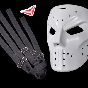 Mask Hockey Casey J. White precut +straps + chevrons. Cosplay Terror  Costume Display slasher horror halloween.