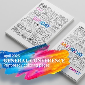 April 2025 General Conference Coloring Pages | LDS Printable Activity for Kids