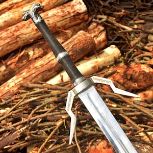 Witcher Cosplay Sword, Unique Hand-Forged Decorative Sword, Perfect Handmade Collectible Gift For Him, Fantasy Sword Prop & Gift Ideas