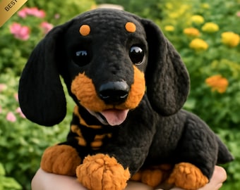 Crochet Dachshund Pattern | Amigurumi Sausage Dog Toy (PDF Pattern)