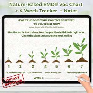Nature-Based EMDR VOC Chart & Tracker: Printable Therapy Tool (PDF Download)