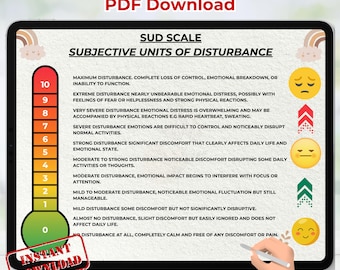 EMDR SUD & VOC Scale Chart | Printable Therapy Tool (pdf download)