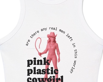 Pink Plastic Cowgirl Tank Top