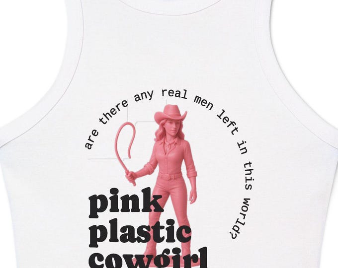 Pink Plastic Cowgirl Tank Top