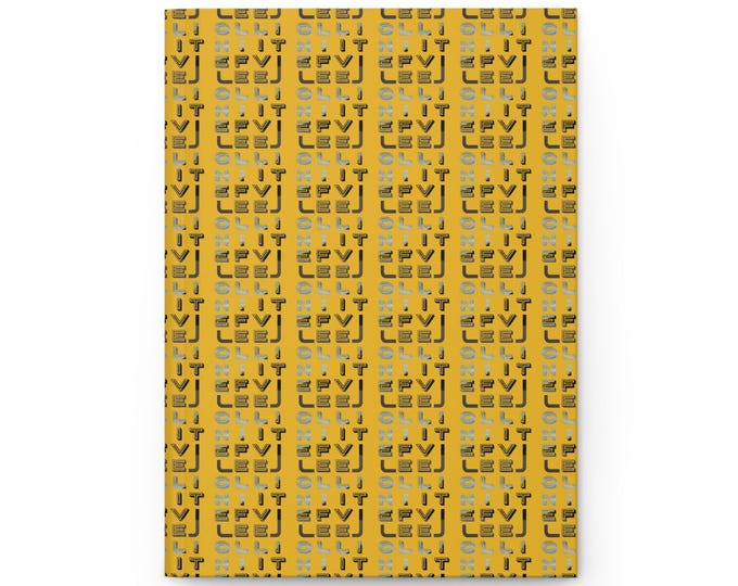 Matte Hardcover Journal, Motivational One Life Live It Pattern, Gift for Writers, Bullet Journal for Travelers, Daily School Life