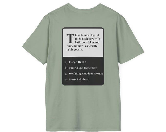 Trivia Tees - Composer Q's - Wolfgang Amadeus Mozart