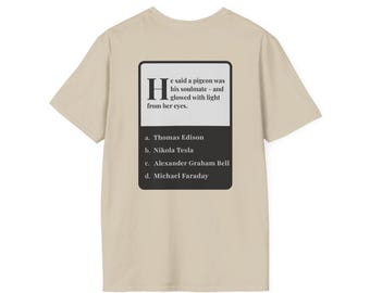 Nikola Tesla Riddle Shirt – Trivia Tee for Science Geeks