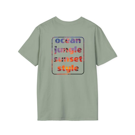One Life Live It Shirt with Back Text 'Ocean Jungle Sunset Style'  Bold Double-Sided Tee for Tropical Life Lovers