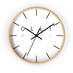 Minimalistic One Life Live It Wall Clock, Black and White Graphic Eyetest Design, Motivational Quote Home Decor, Modern Minimalist Clock,