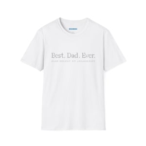 DressCoder Best Dad Ever in ASCII Font - Nerdy Fathers Day Shirt for Programmers, Techies & Retro Computing Fans