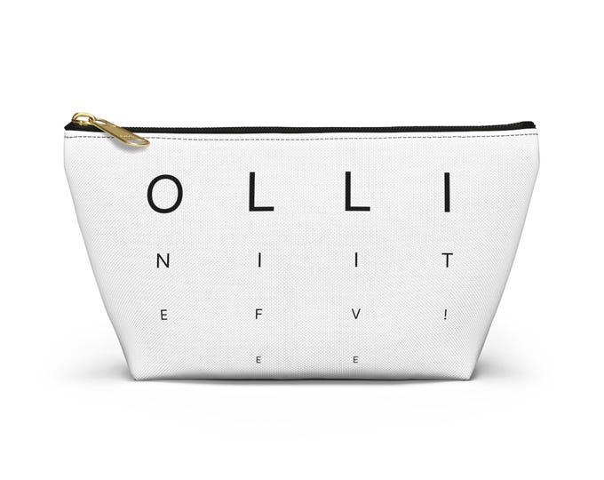 Traveler's Essential Accessory Pouch, Wanderlust Gift Bag, T-bottom Toiletry Organizer, Minimalist Travel Case, 'One Life Live It' Cosmetics