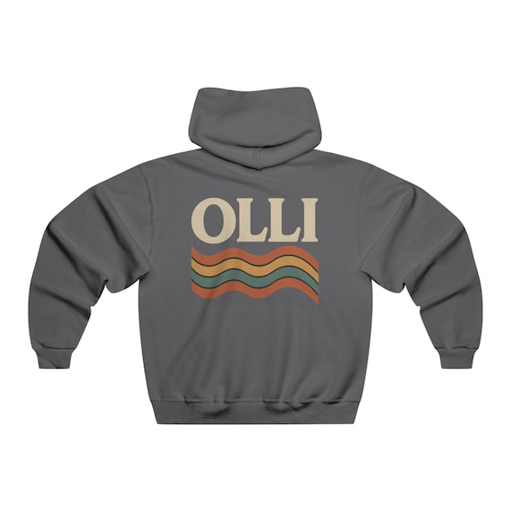Seventies Style Hooded Sweatshirt, Olli Graphic Men's Pullover, One Life Live It, Retro Jumper, Gift for Him, Vintage Inspired Apparel