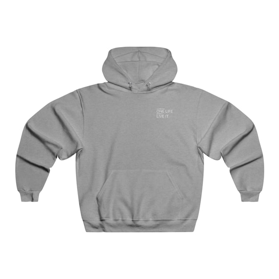 Hoodie, Stylish One Life Live It Graphic Design Eye Test Square Men's Sweatshirt, Stylish Sweatshirt, Graphic Sweatshirt, Eye Test