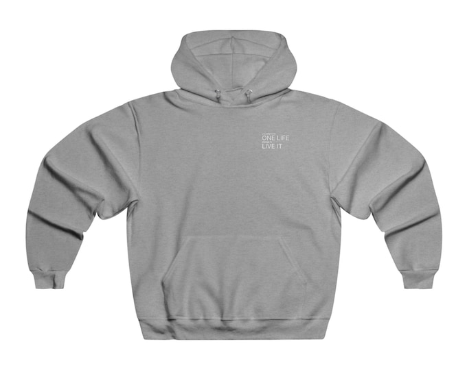 Hoodie, Stylish One Life Live It Graphic Design Eye Test Square Men's Sweatshirt, Stylish Sweatshirt, Graphic Sweatshirt, Eye Test