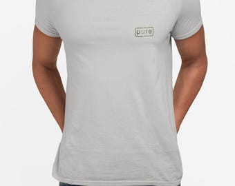Minimalist 'Pure' Shirt with Vibrant YOLO Eye Chart On The Back | Double-Sided Graphic Statement Shirt