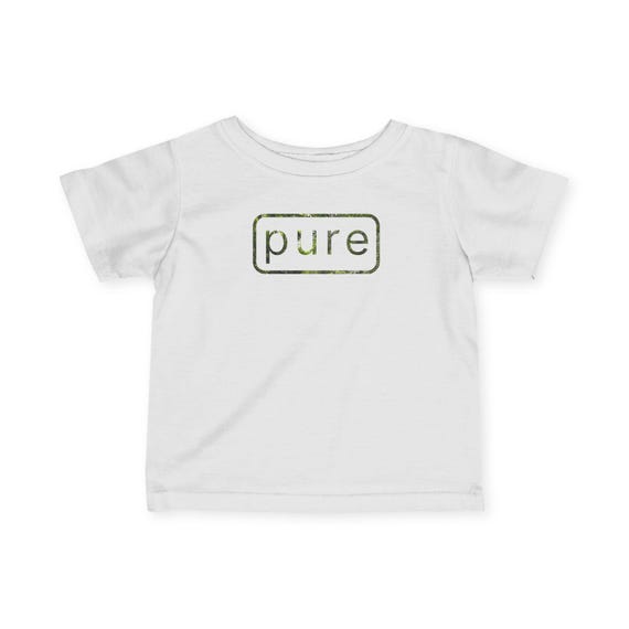 Baby 'Pure' Shirt - Jungle Waterfall Back with 'One Life Live It' | Nature-Loving, Positive Infant Tee for Wild Little Spirits