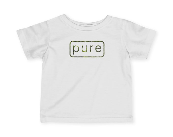 Baby 'Pure' Shirt - Jungle Waterfall Back with 'One Life Live It' | Nature-Loving, Positive Infant Tee for Wild Little Spirits