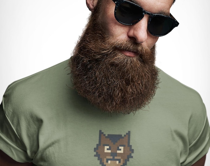 Pixel Art Halloween Werewolf Unisex T-Shirt, Retro Gamer Shirt, Gift for Gamers, Casual Wear, Unique Graphic Tee