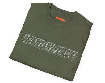 Coder introvert ASCII-T-shirt, T-shirt met geeky programmer-humor