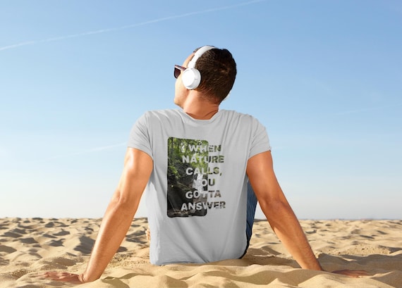 When Nature Calls You Gotta Answer Shirt | Jungle Waterfall Graphic Tee | Hiking Adventure Quote | Nature Lover Gift | Outdoor Vibes