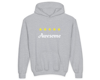Kids 'Awesome 5 Stars' Graphic Hoodie, Cozy Pullover